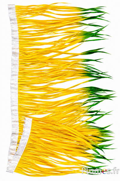 Gans Guirlande - Länge der Federn 13-19 cm - gelb-grün